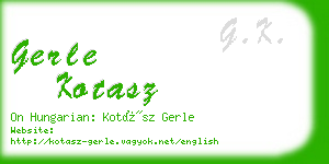 gerle kotasz business card